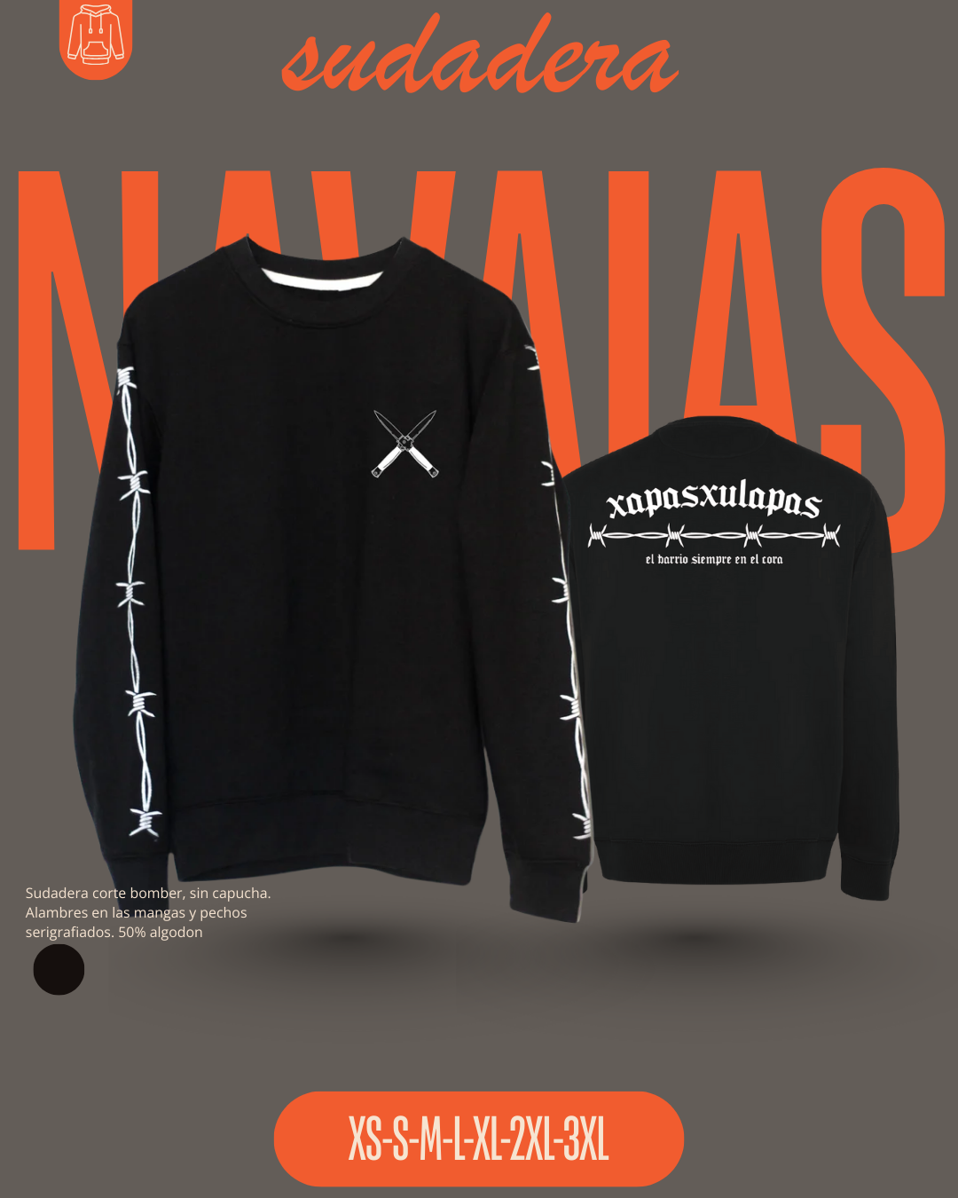 Sudadera NAVAJAS Alambres