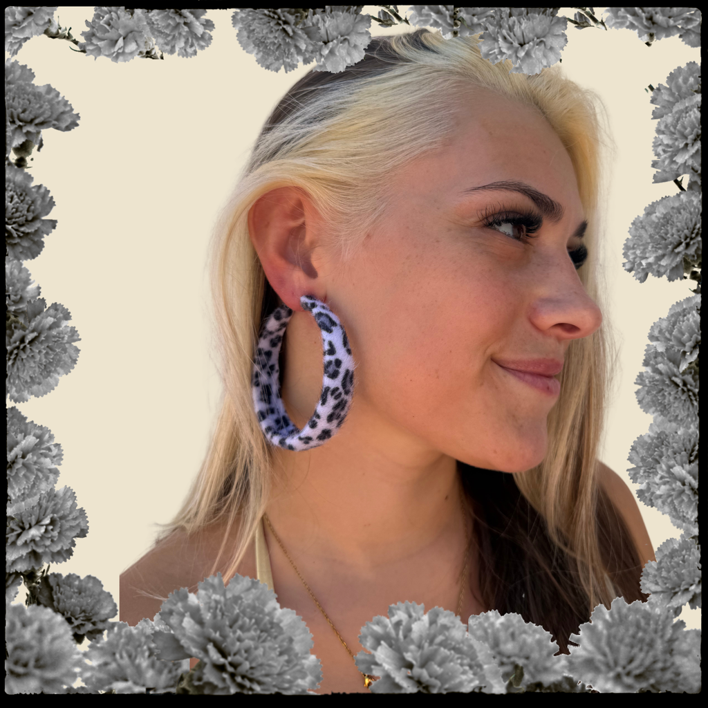 AROS LEOPARDO ATERCIOPELADOS BLANCO