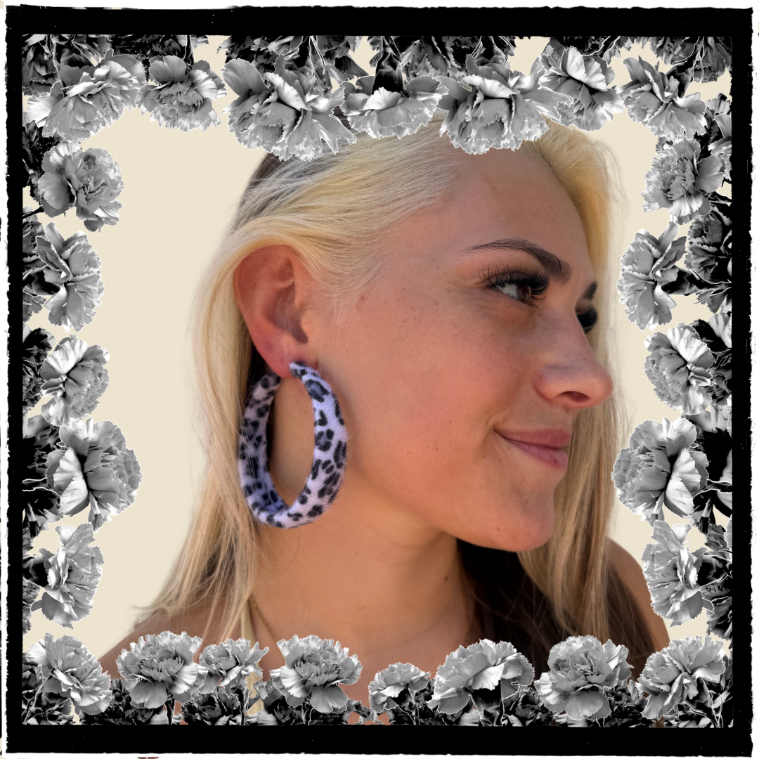 AROS LEOPARDO ATERCIOPELADOS BLANCO