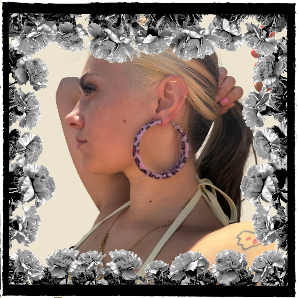 AROS LEOPARDO ATERCIOPELADOS ROSA
