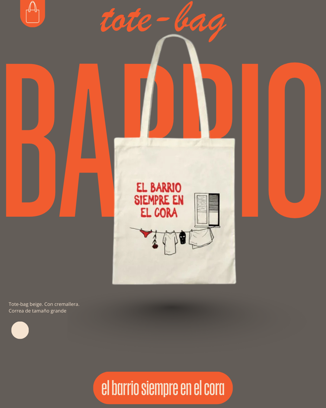 Tote bag EL BARRIO SIEMPRE EN EL CORA